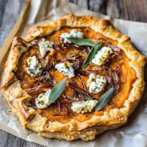 Savory Pumpkin Galette with Goat Cheese