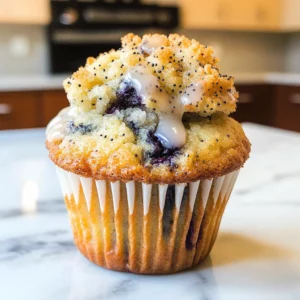 Sourdough Blueberry Lemon Poppy Seed Muffins Recipe