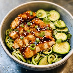 Teriyaki Chicken Zucchini Bowls: A Delicious Healthy Meal!