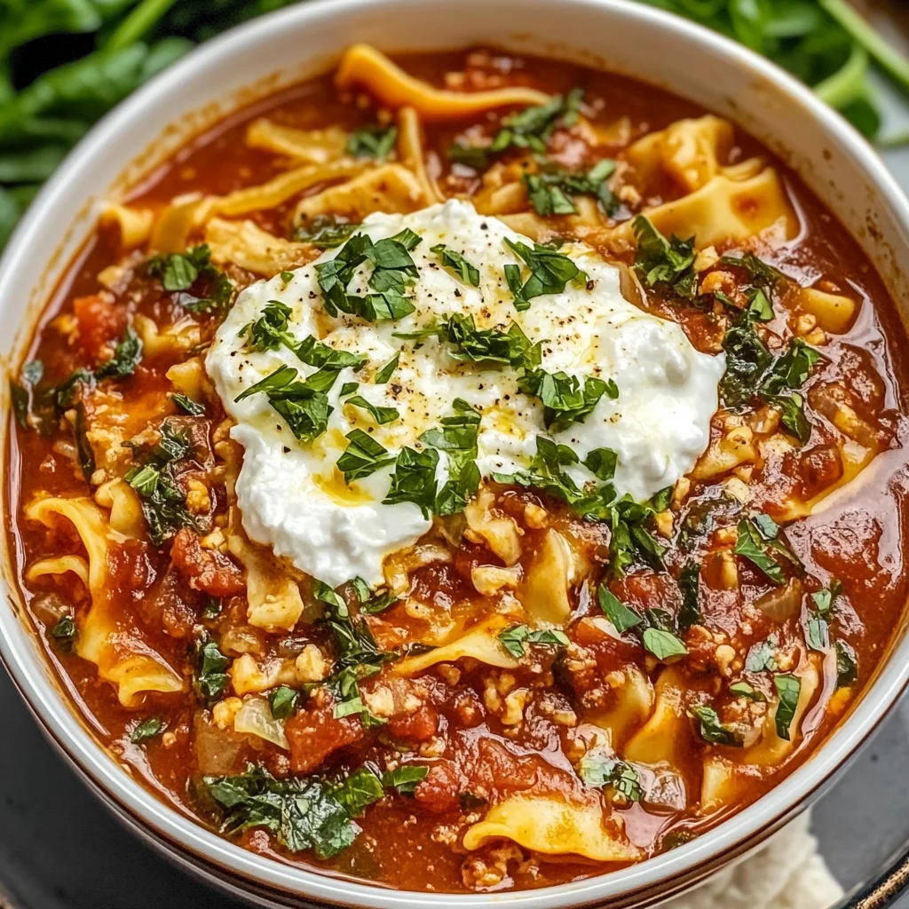 Vegetarian Lasagna Soup