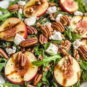 Apple Arugula Salad With Maple Pecans