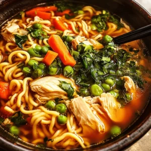 Aromatic Ginger Scallion Chicken Noodle Soup