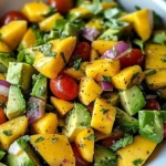 Avocado Mango Salad with a Zesty Lime Dressing