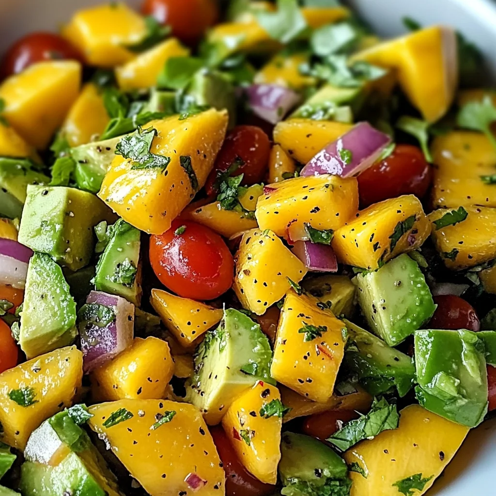 Avocado Mango Salad with a Zesty Lime Dressing