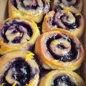 Blueberry Lemon Sourdough Sweet Rolls