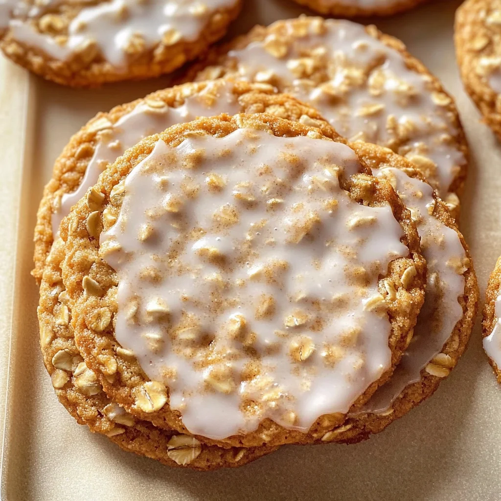 Brown Butter Iced Oatmeal Cookies Recipe