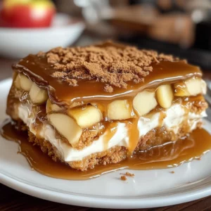 Caramel Apple Eclair Cake