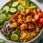 Chicken Shawarma Crispy Rice Salad – Easy Middle Eastern Dinner Recipe