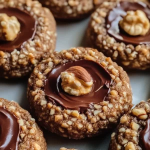 Chocolate Hazelnut Thumbprint Cookies Recipe