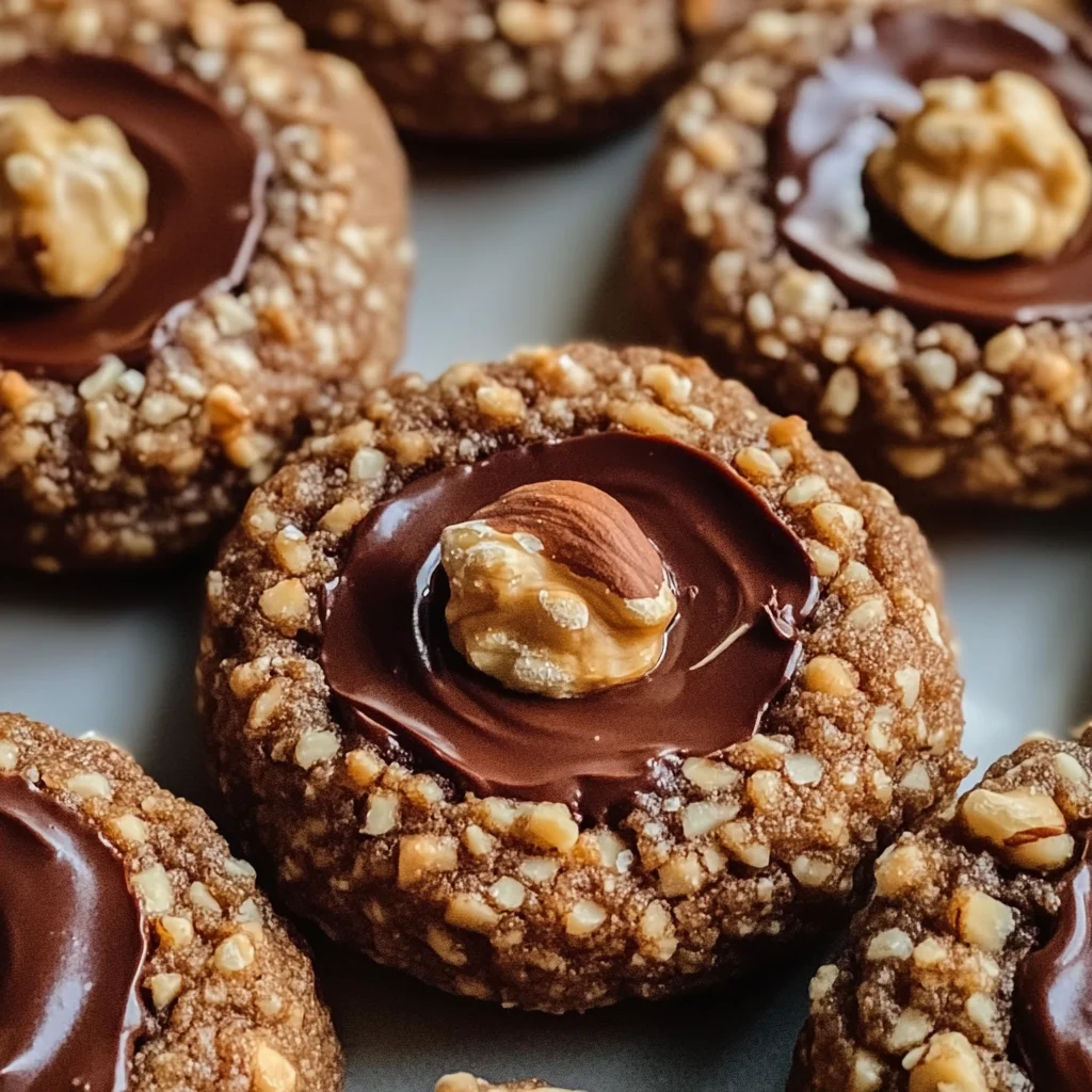 Chocolate Hazelnut Thumbprint Cookies Recipe