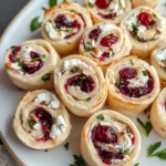 Cranberry Feta Pinwheels with Cream Cheese