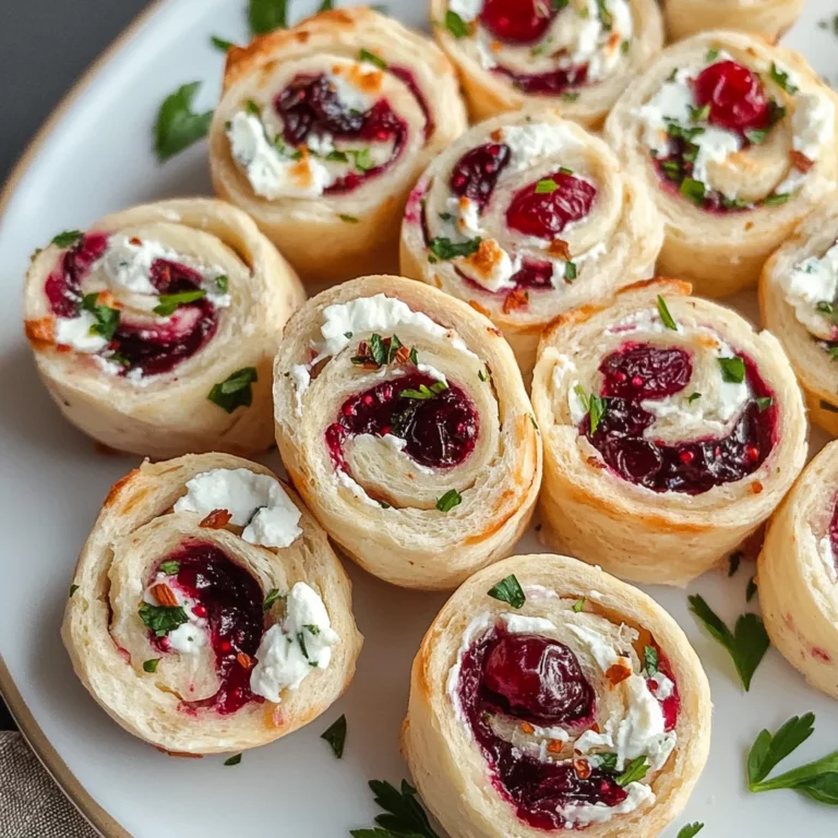 Cranberry Feta Pinwheels with Cream Cheese