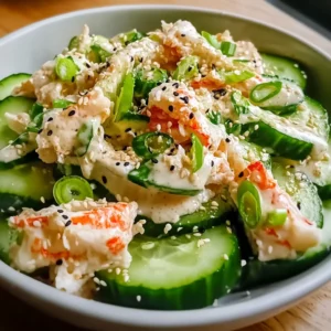 Cucumber Salad with Crab Meat Delight