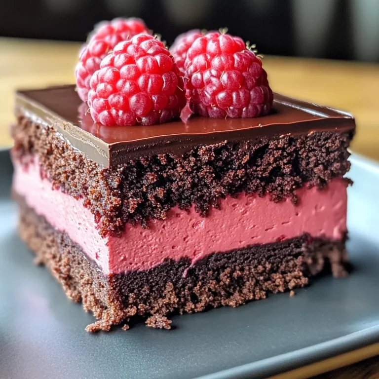 Dark Chocolate Raspberry Mousse Cake