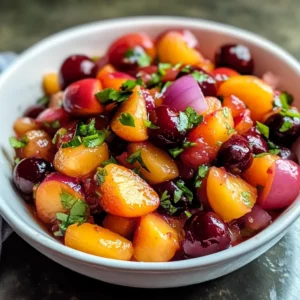 Delicious Peach Cherry Salsa