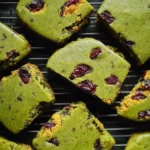Easy Baked Matcha Cookies With Cranberries