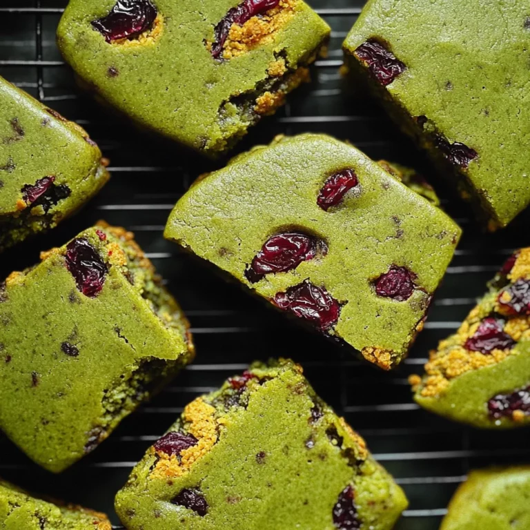 Easy Baked Matcha Cookies With Cranberries