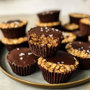 Easy No Bake Peanut Butter Oat Cups