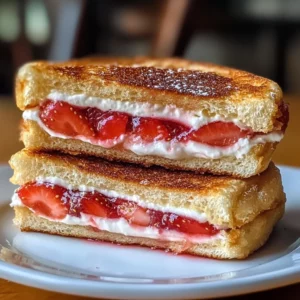 Fried Strawberry Cheesecake Sandwiches