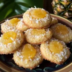 Hawaiian Pineapple Coconut Thumbprint Cookies