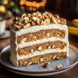 Heavenly Banana Walnut Cream Cake Recipe Made Easy