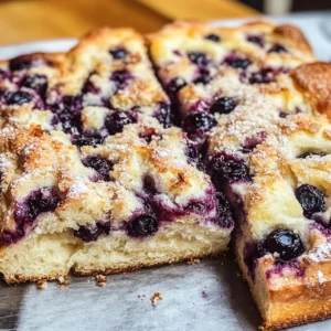Lemon Blueberry Sourdough Focaccia
