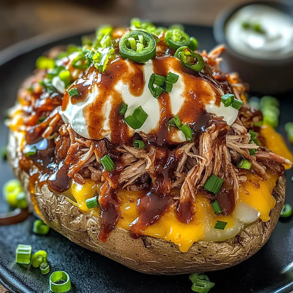 Loaded Baked Potato with Pulled Pork
