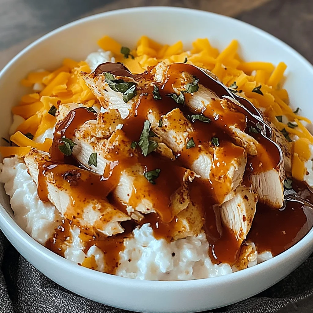 Macro Friendly BBQ Ranch Chicken Bowl with 42g of Protein