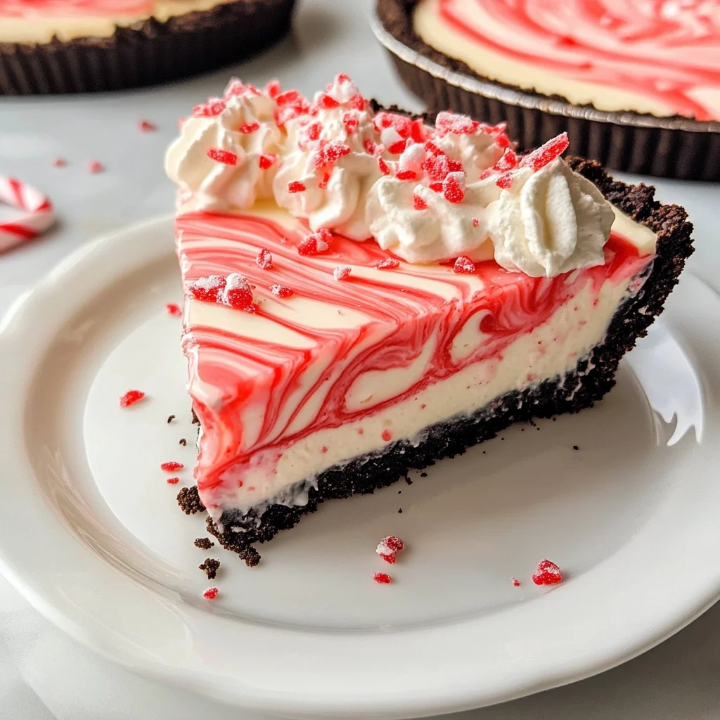No Bake Christmas Peppermint Pie