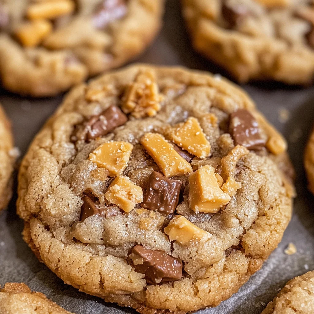 Peanut Butter Butterfinger Cookies