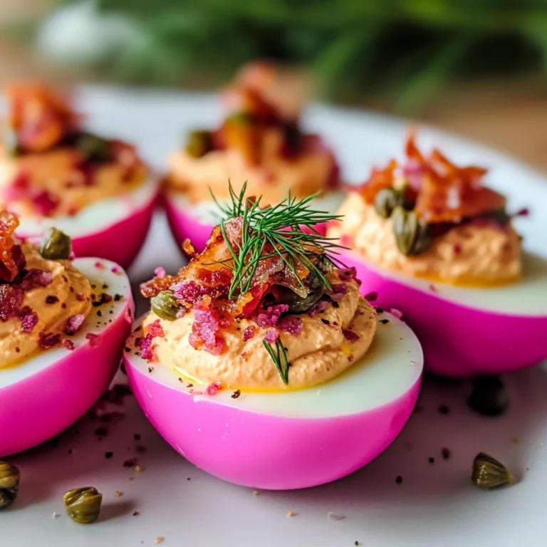 Perfectly Pink Deviled Egg Recipe