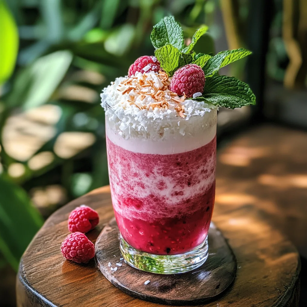 Raspberry Coconut Mojito