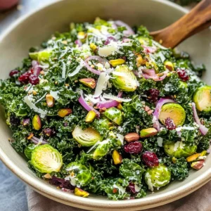 Simple Kale and Brussels Sprout Salad