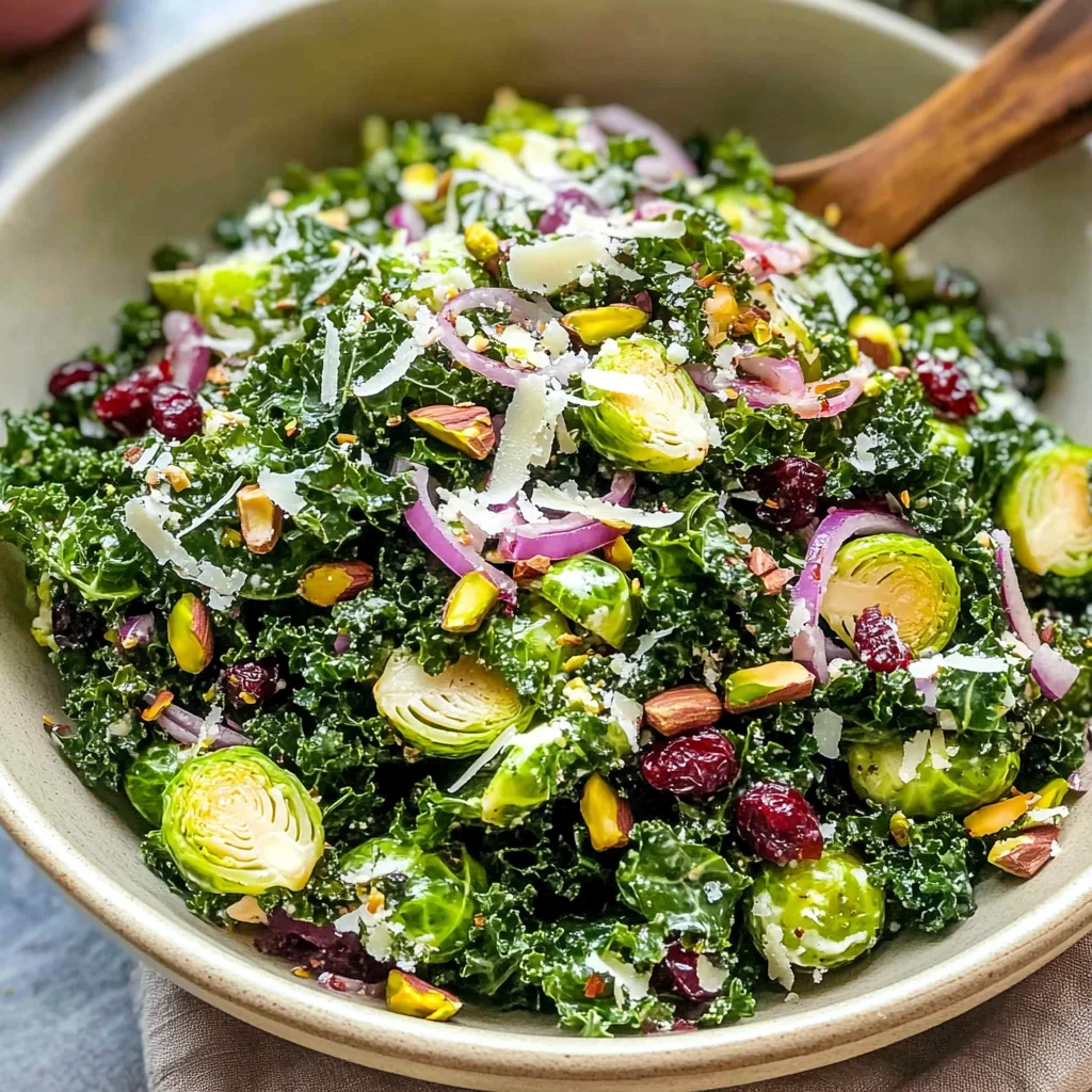 Simple Kale and Brussels Sprout Salad