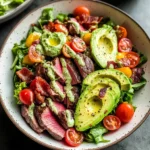 Steak Cobb Salad with Creamy Avocado Dressing {Whole30, Keto}