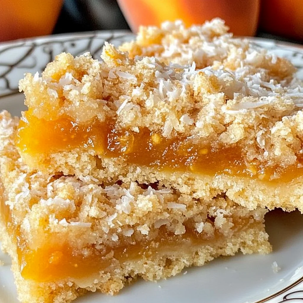 Apricot Coconut Crumble Bars
