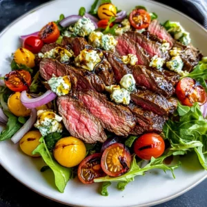 Balsamic Steak Gorgonzola Salad with Grilled Corn