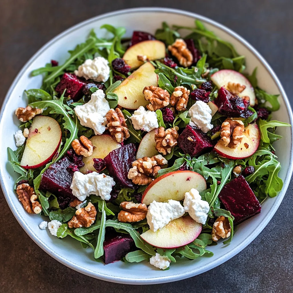 Beet and Goat Cheese Arugula Salad