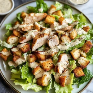 Best Chicken Caesar Salad with Homemade Croutons