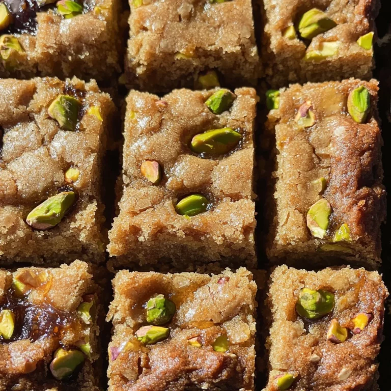 Brown Butter and Honey Pistachio Cookie Bars Recipe