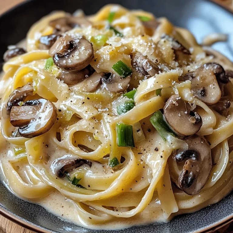 Caramelized Leek and Mushroom Gruyere Pasta