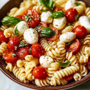 Creamy Caprese Pasta Salad