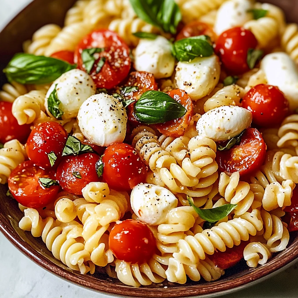 Creamy Caprese Pasta Salad
