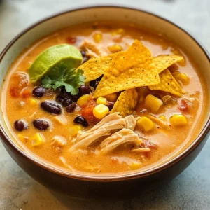 Creamy Chicken Tortilla Soup