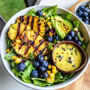 Creamy Citrus Dressing + Grilled Pineapple Salad