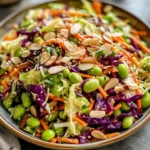 Crunchy Cabbage and Edamame Salad with Sesame Ginger Dressing