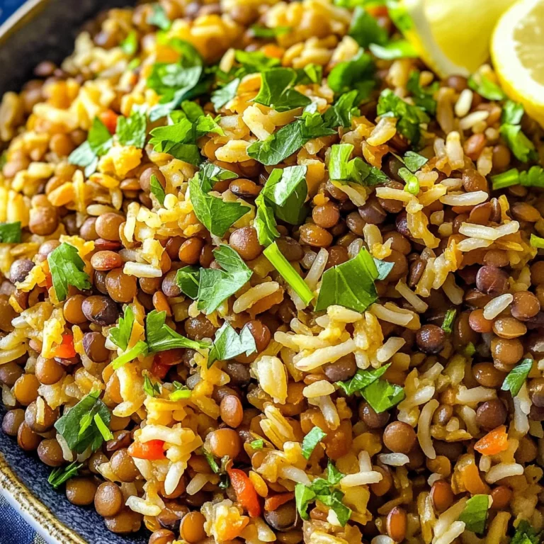 Easy Mediterranean Lentils and Rice