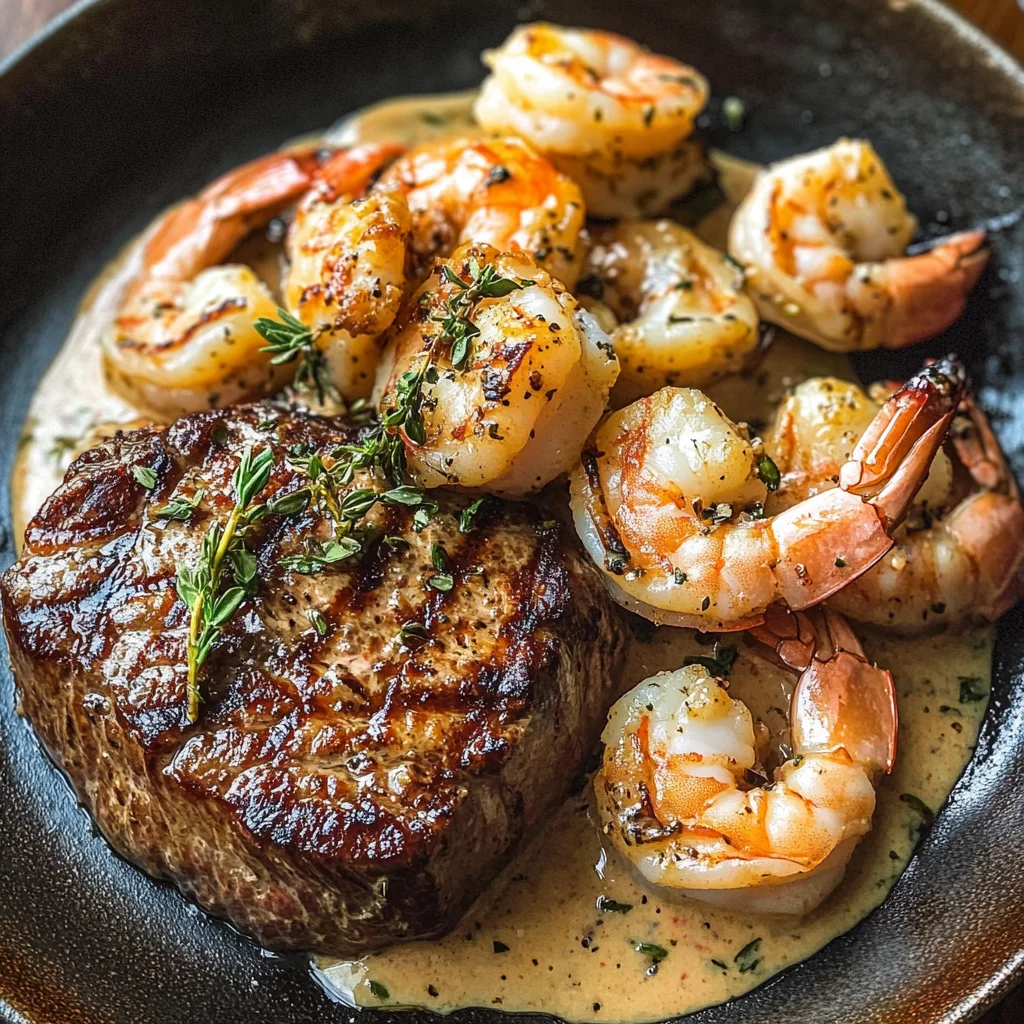 Filet Mignon with Shrimp and Lobster Cream Sauce delights!