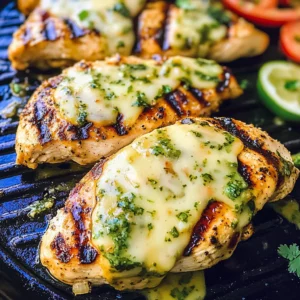 Grilled Salsa Verde Chicken with Pepper Jack
