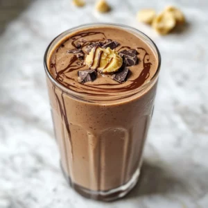 Healthy Chocolate Peanut Butter Smoothie